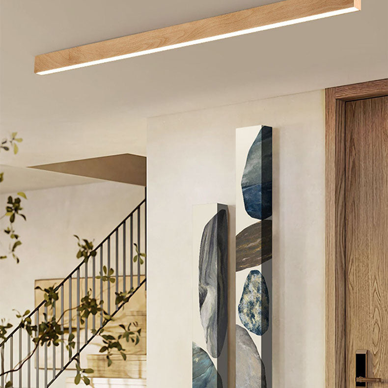 Flush Mount Ceiling Light Aluminum 23.6 in 12W Walnut Living Room Bedroom LED Modern Lighting Fixture | Thomler