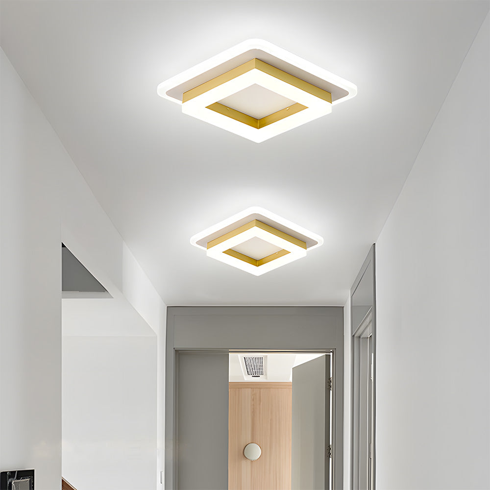 Ceiling Light LED 1920 Lumen Black White Bedroom Hallway Modern Geometric Flush Mount Living Room Lighting | Thomler