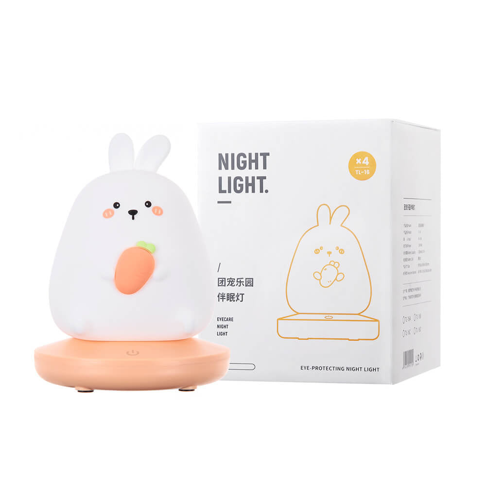 Silicone Animal Night Light for Kids – Soft LED Bedside Lamp, Rechargeable Glow Light for Nursery, Bedroom & Living Room Decor | Thomler