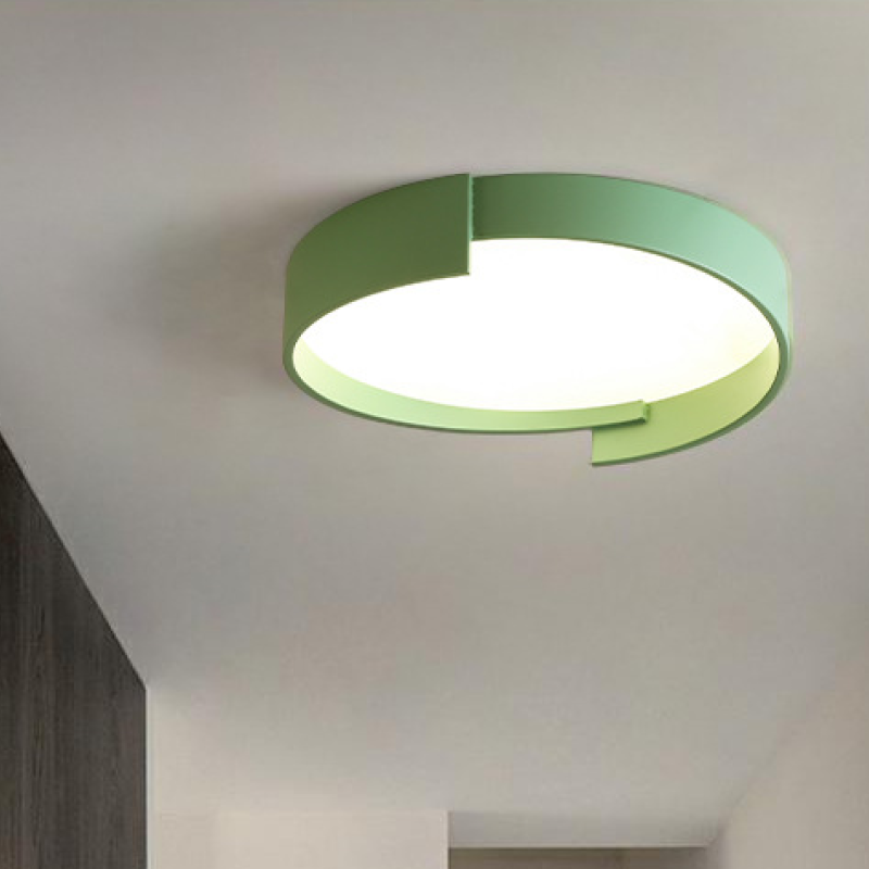 Contemporary Dual-Ring Flush Mount LED Ceiling Fixture for Dining Room & Entryway | Thomler