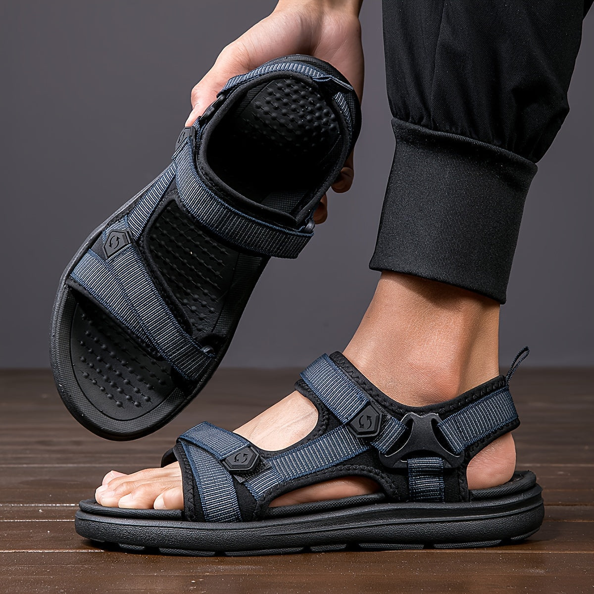 Men's Breathable Hiking Sandals with Adjustable Straps & Non-Slip Rubber Sole for Outdoor Adventures, Camping, Trekking & Trail Walking | Thomler
