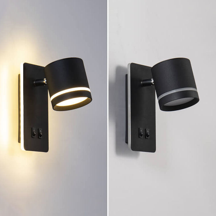 Adjustable LED Wall Sconce with Backlight – Rotatable Reading Light for Bedroom & Hallway – Modern Spotlight for Bedside & Living Room | Thomler