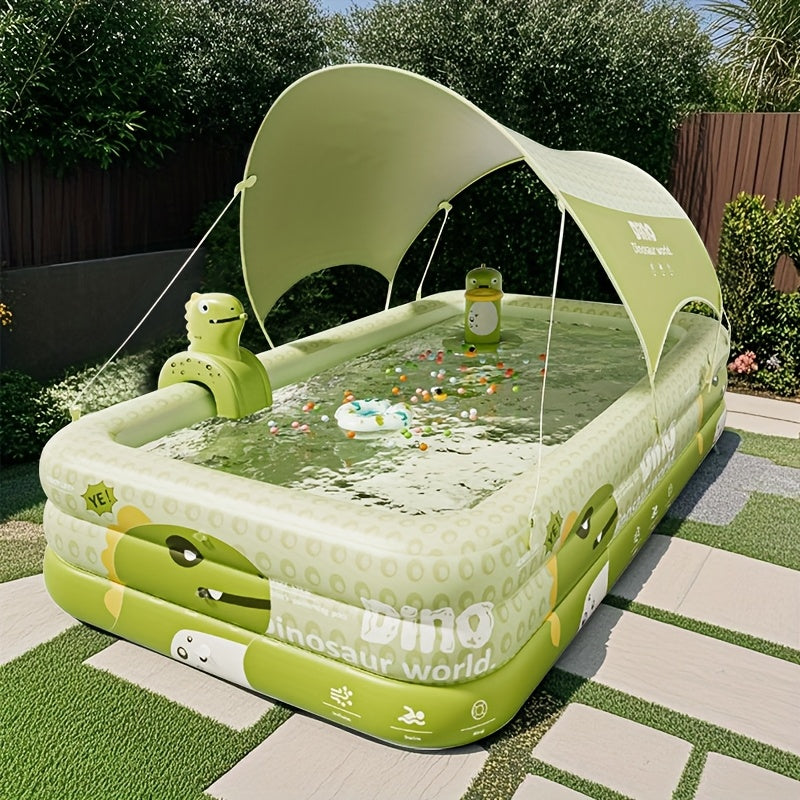 Inflatable Dinosaur Kiddie Pool for Backyard Summer Fun – Durable PVC Wading Pool for Toddlers Kids & Family – Easy Setup Portable Water | Thomler