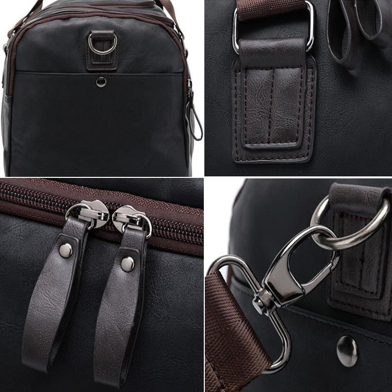 Weekender Duffel in Vegan Leather – Carry-On Travel Bag with Water-Resistant Coating for Business Trips & Weekend Getaways | Thomler