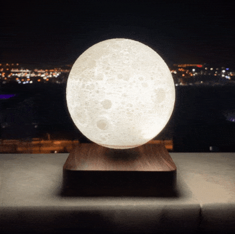 Levitating Moon Lamp ABS Magnetic Floating 15cm Bedroom Desk Decor | Thomler