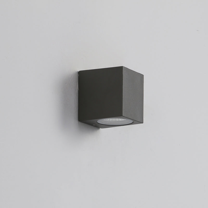 Modern Geometric Exterior Sconce with Clear Lens, Matte Finish for Patio & Entryway Lighting | Thomler