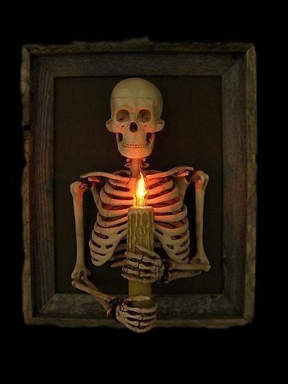 3D Human Torso Wall Art with Flickering LED Candle Light for Gothic Décor | Thomler