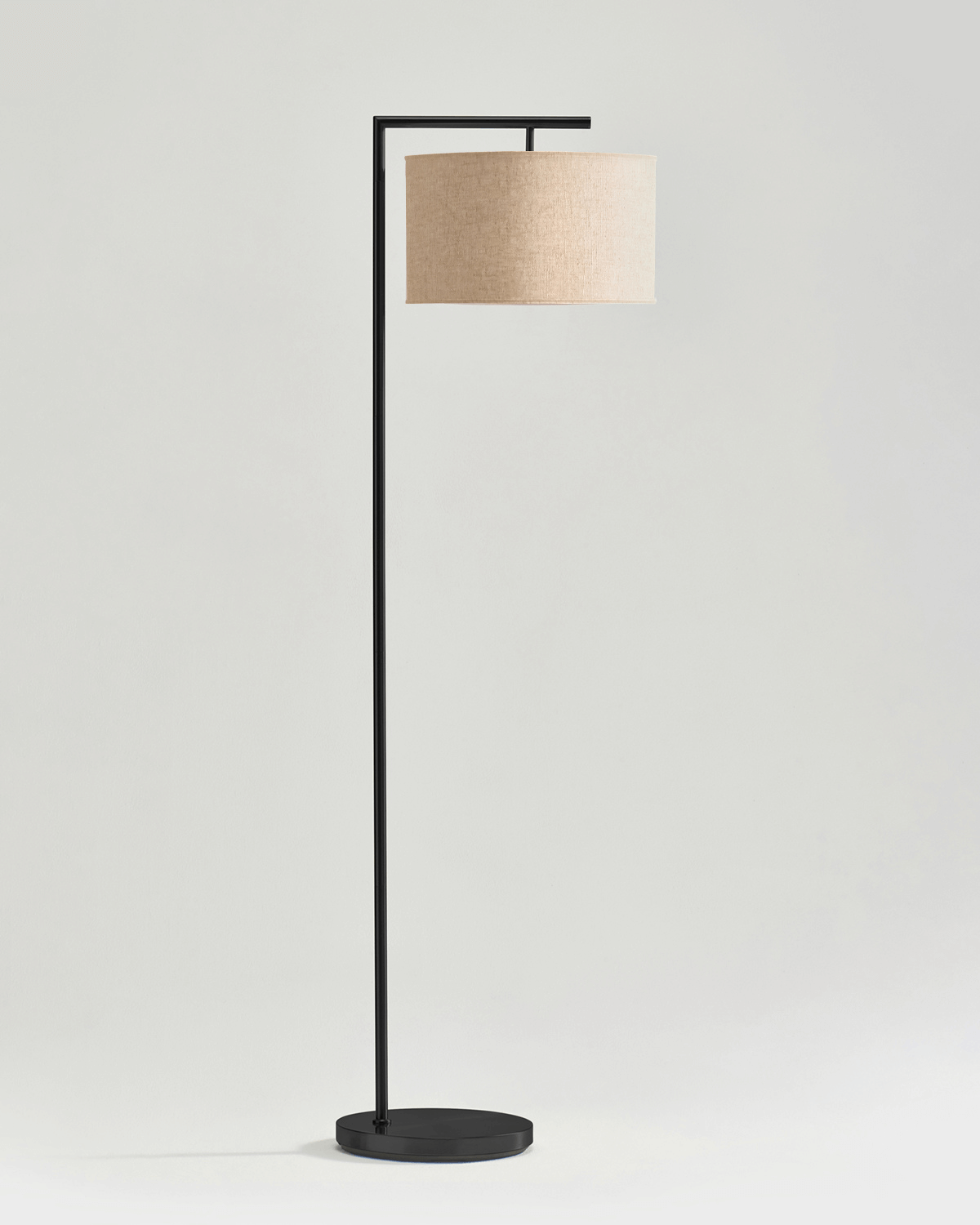 Vloerlamp Modern Met Stoffen Kap 152cm LED Zwart Messing Nikkel | Sansoti