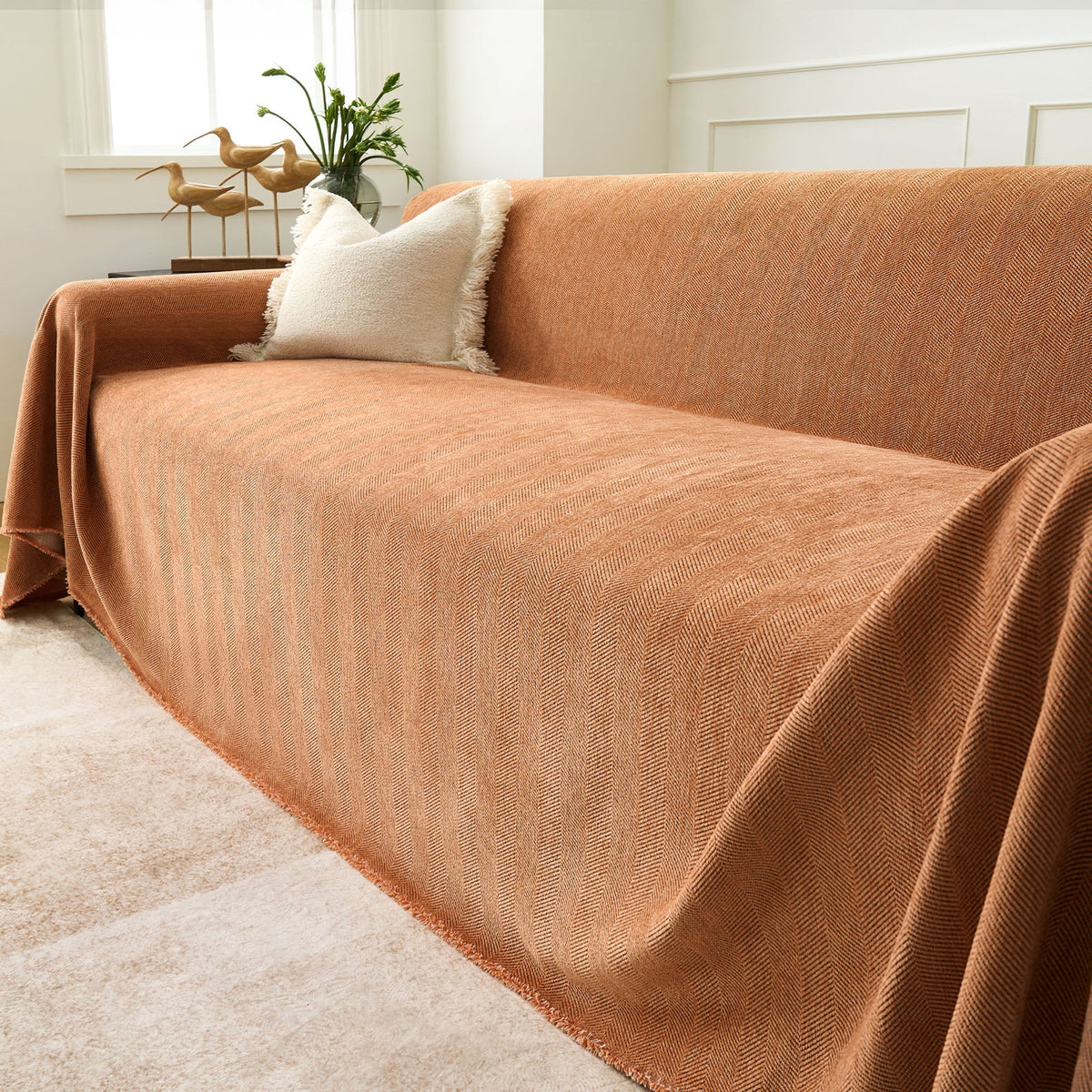 Textured Furniture Throw Blanket for Couches – Scratch-Resistant & Machine Washable | Thomler