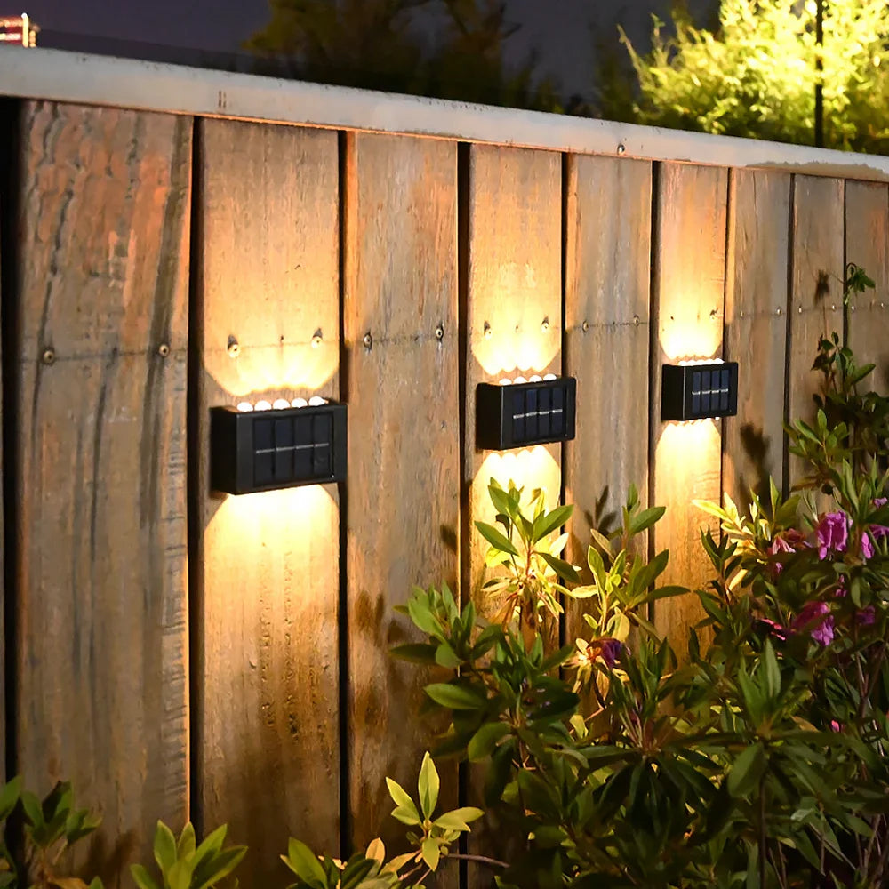 Solar-Powered Motion-Sensor Wall Light for Outdoors – 4-Pack Weatherproof LED Sconces | Thomler