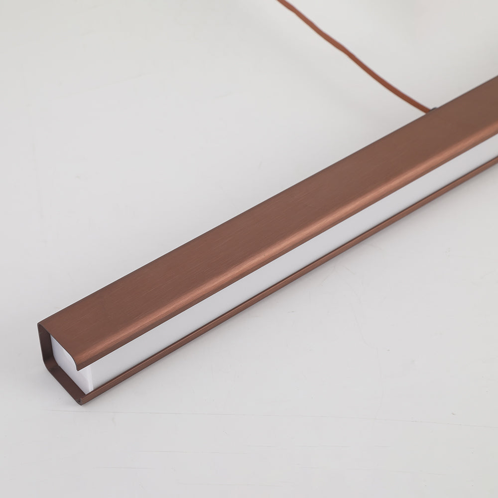 Sleek Overhead LED Bar Light Metal Frame Acrylic Diffuser Adjustable Height Dining Room Kitchen Island | Thomler