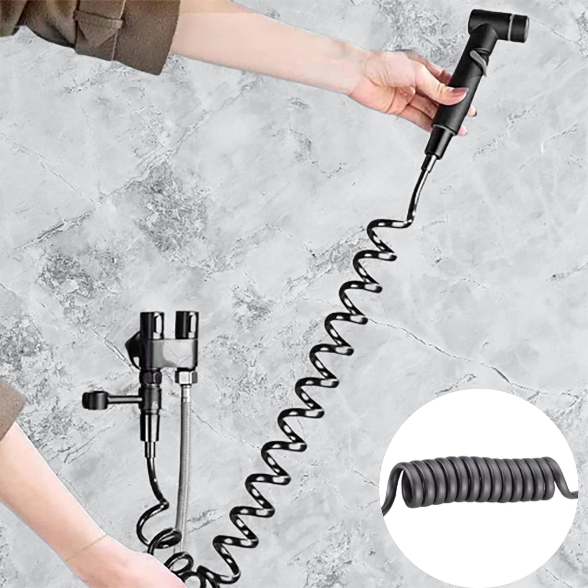 Handheld Bidet Sprayer with Pressure Control and Non-Slip Grip for Bathroom Hygiene | Thomler