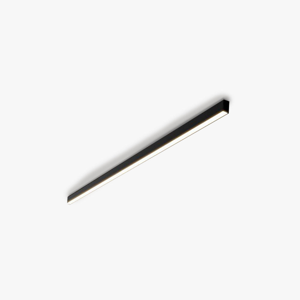 Modern Linear Black LED Flush Mount Ceiling Light Dimmable 24-47 Inch Metal for Kitchen Living Room | Thomler