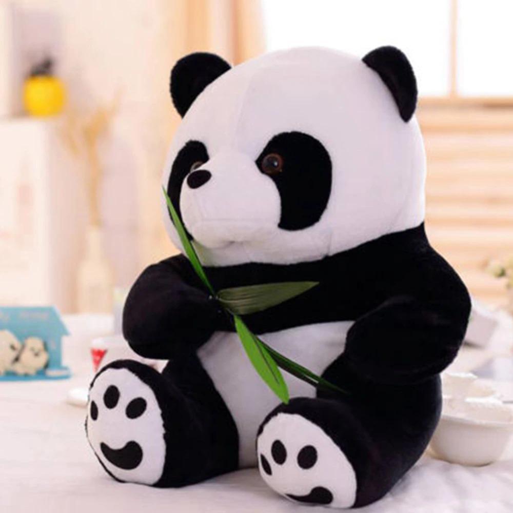 Cuddly Panda Stuffed Animal Soft Plush Toy for Kids Toddlers Adults Huggable Baby Shower Birthday Gift Collectible Room Decor | Thomler