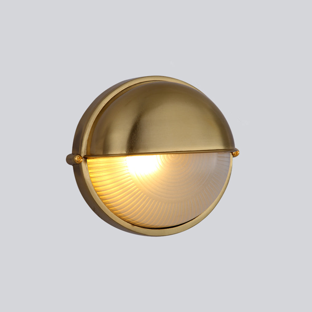 Contemporary Cylindrical Weatherproof Exterior Sconce – Hardwired Metal & Glass in Gold or Silver Finish – IP65 Rated for Patio, Deck & | Thomler