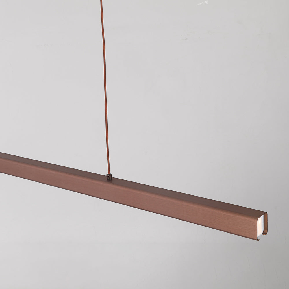 Sleek Overhead LED Bar Light Metal Frame Acrylic Diffuser Adjustable Height Dining Room Kitchen Island | Thomler