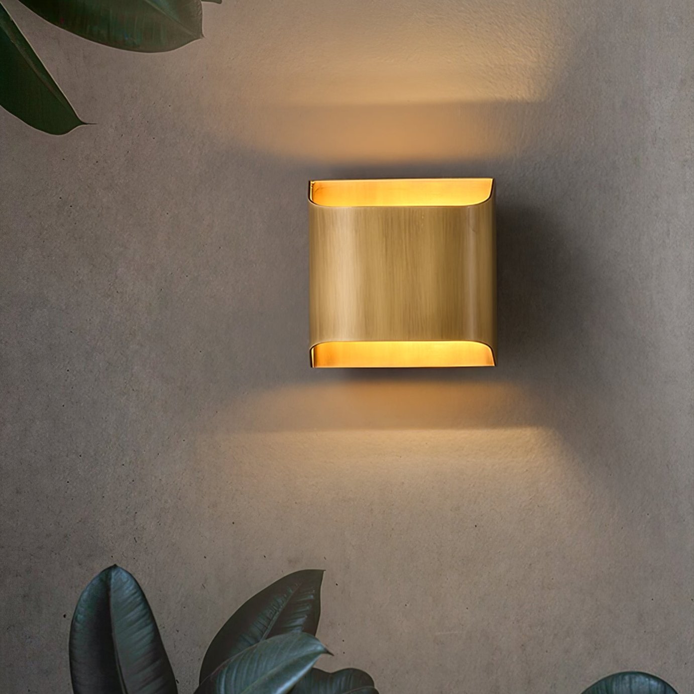Wall Sconce Brass 9.8 in x 9.8 in Indoor LED G9 E14 Light Fixture Modern Living Room Bedroom Accent Lighting | Thomler