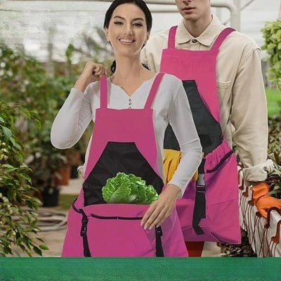 Garden Work Apron with Tool Pockets – Waterproof Oxford Cloth, Adjustable Cross-Back Straps for Men & Women, Mud-Proof Yard Work Protection | Thomler
