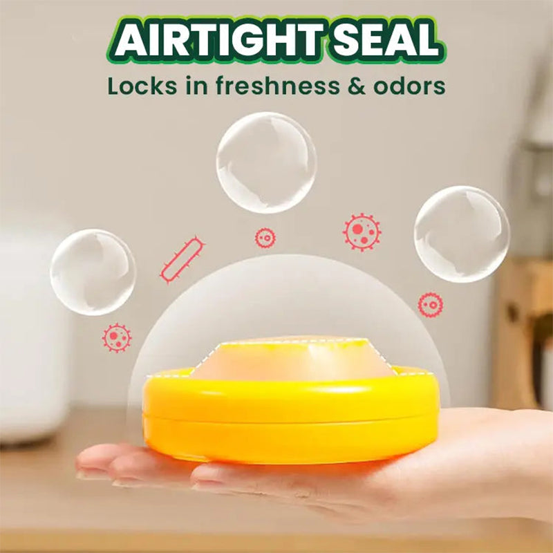 Stretch-Seal Half-Fruit Storage Containers with Snap-On Lids, Set of 4 Nesting Bins for Avocado Lemon Onion Tomato, BPA-Free Fresh Keeper | Thomler