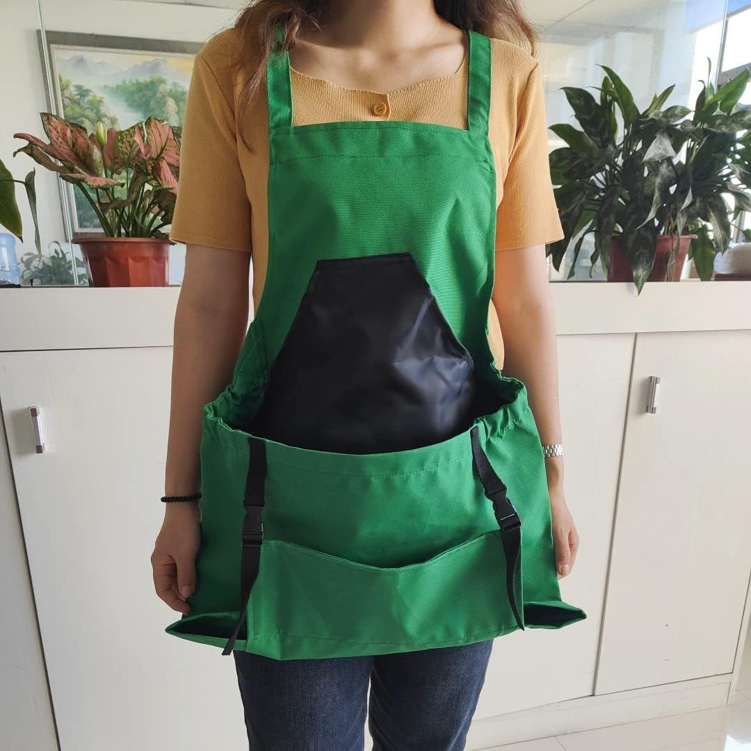 Garden Work Apron with Tool Pockets – Waterproof Oxford Cloth, Adjustable Cross-Back Straps for Men & Women, Mud-Proof Yard Work Protection | Thomler