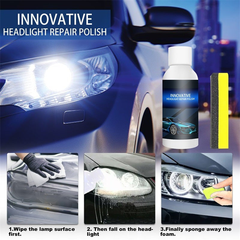 Headlight Restoration Kit – Removes Cloudiness & Yellowing for Crystal-Clear Lens Clarity on All Vehicles | Thomler