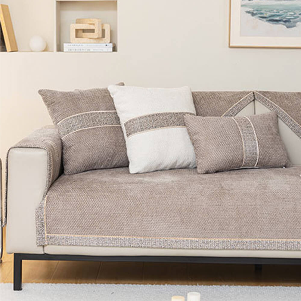 Textured Chenille Furniture Throw for Sofas & Chairs – Pet-Friendly, Non-Slip, Machine Washable | Thomler