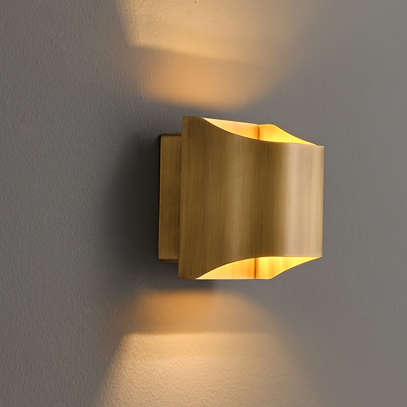 Wall Sconce Brass 9.8 in x 9.8 in Indoor LED G9 E14 Light Fixture Modern Living Room Bedroom Accent Lighting | Thomler