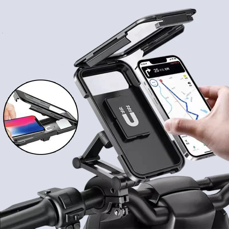 Waterproof Bike Phone Mount with 5000mAh Power Bank USB Charging Handlebar Holder for Smartphones 4.5-6.8 Inches Touch Screen Compatible Mot | Thomler