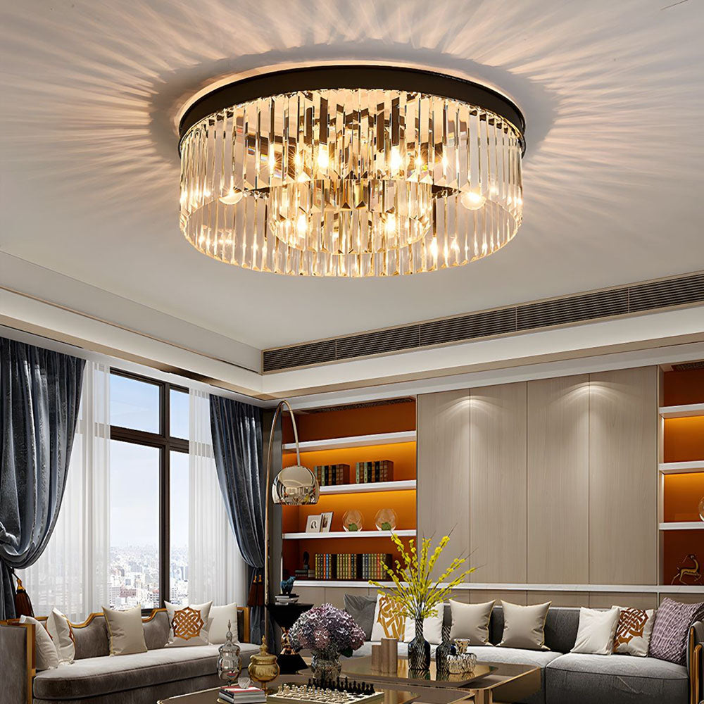 Ceiling Lamp Iron Crystal 40.0 cm Gold Living Room Hallway Bedroom Lighting Fixture | Thomler