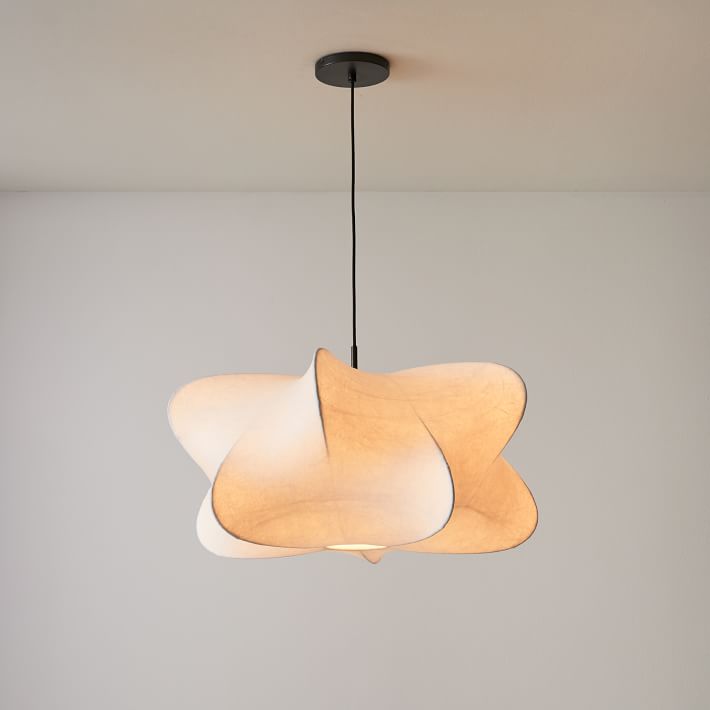 Pendant Light Silk 23.6 in 11 in E27 3-Light White Dining Living Room Modern Ceiling Lamp | Thomler
