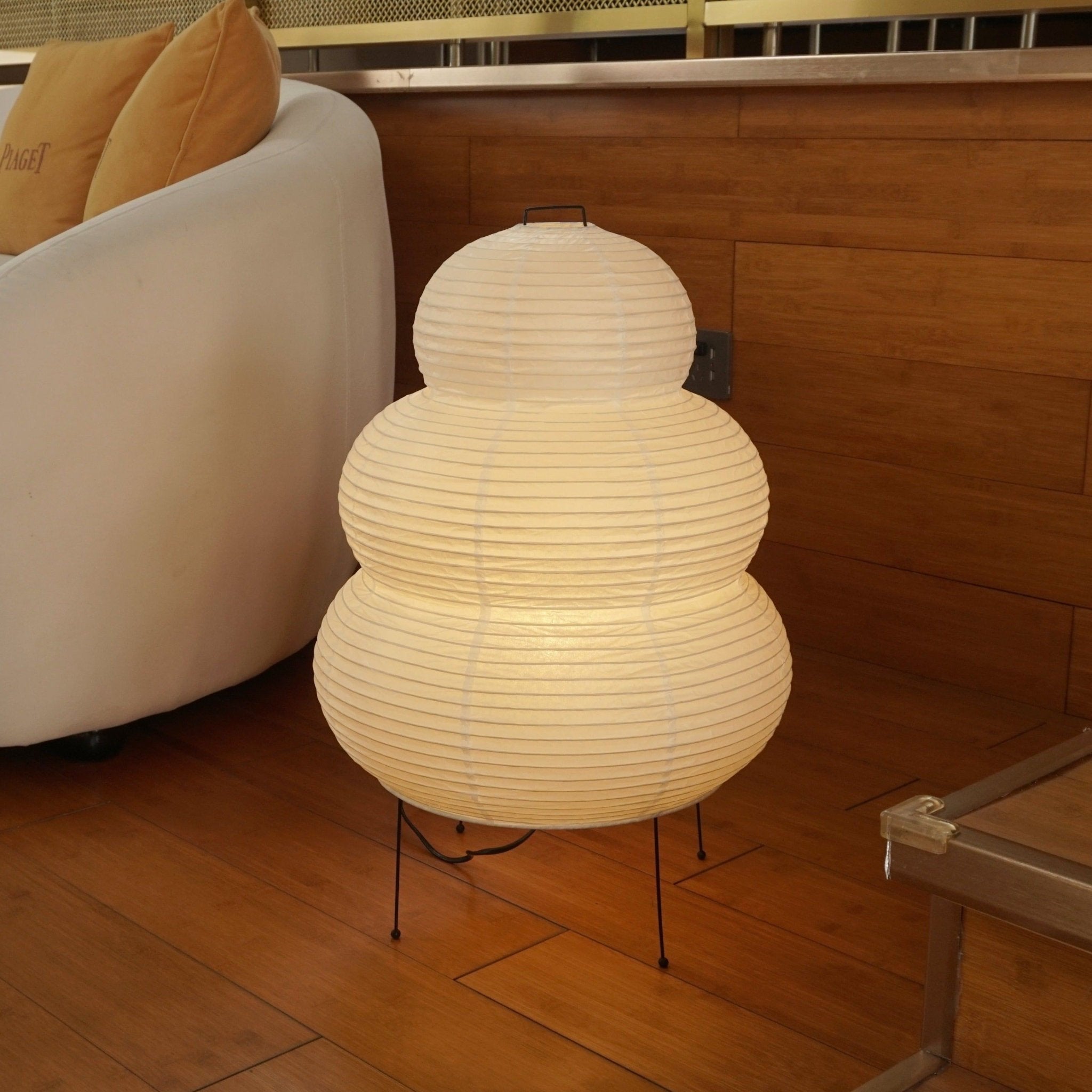 Table Lamp Rice Paper 16.9 in Indoor LED Bedroom Desk Nightstand Light | Thomler