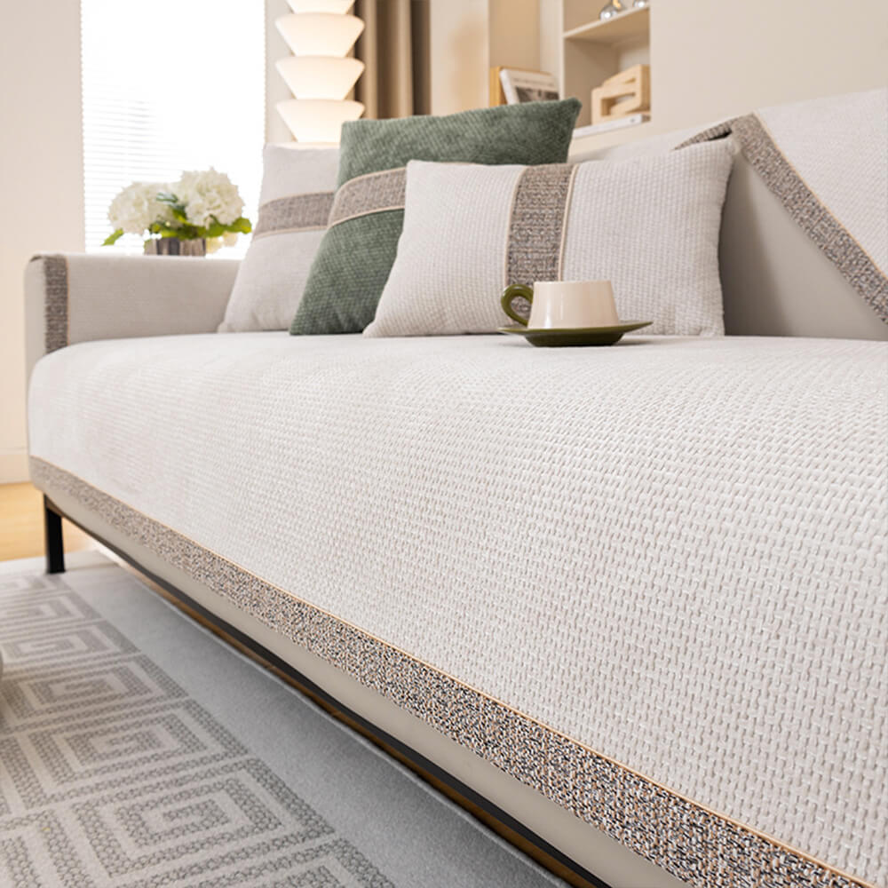 Textured Chenille Furniture Throw for Sofas & Chairs – Pet-Friendly, Non-Slip, Machine Washable | Thomler