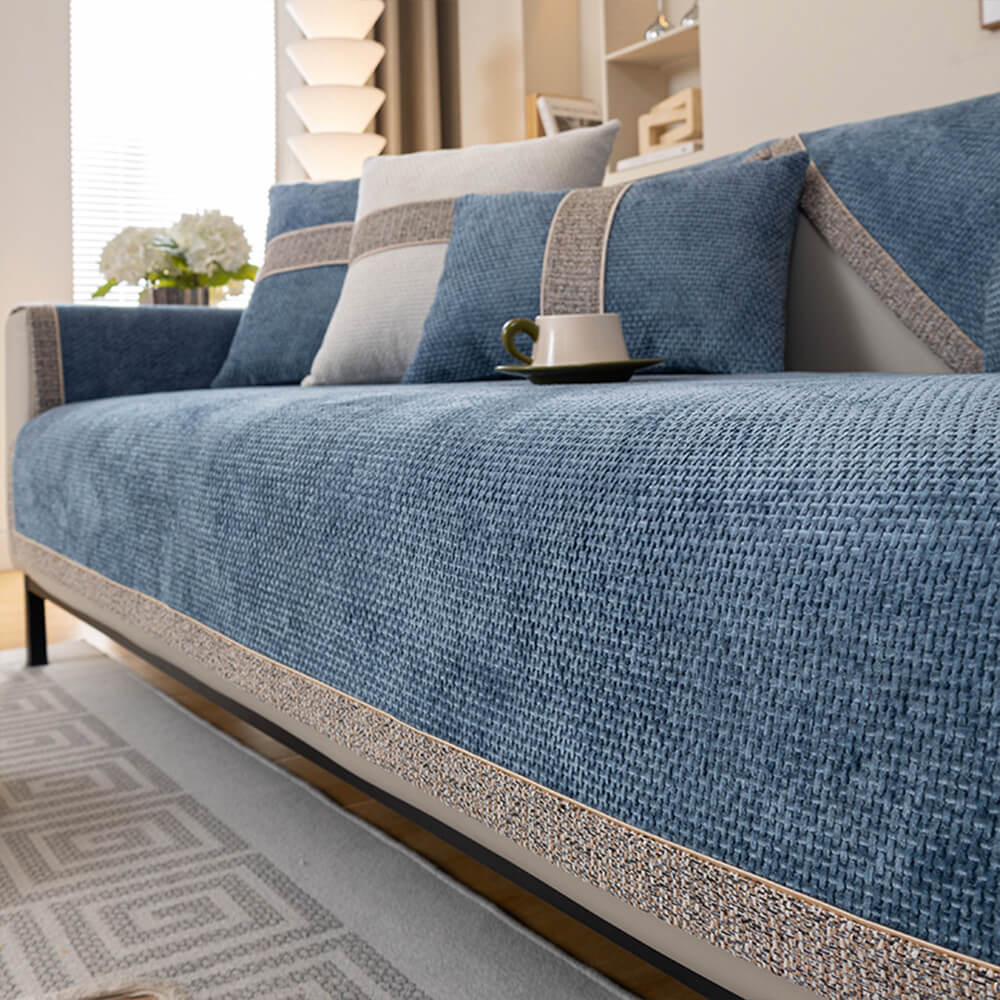 Textured Chenille Furniture Throw for Sofas & Chairs – Pet-Friendly, Non-Slip, Machine Washable | Thomler