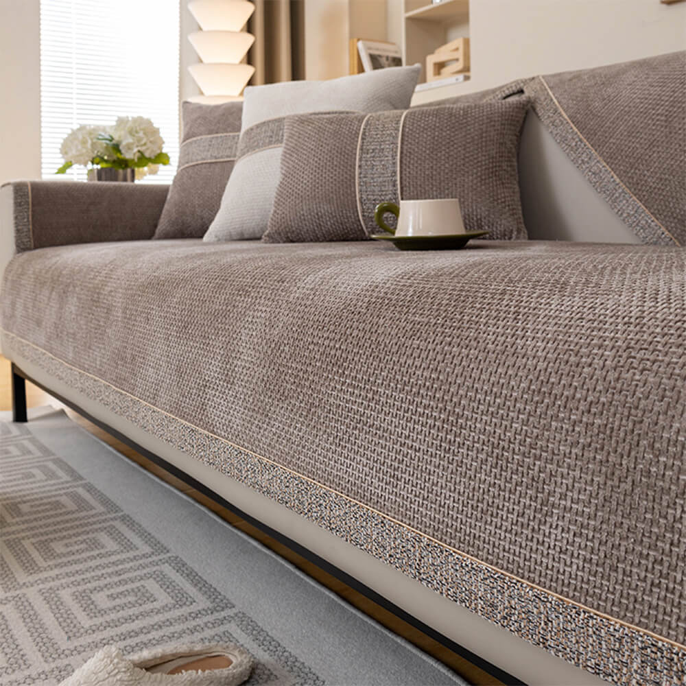 Textured Chenille Furniture Throw for Sofas & Chairs – Pet-Friendly, Non-Slip, Machine Washable | Thomler