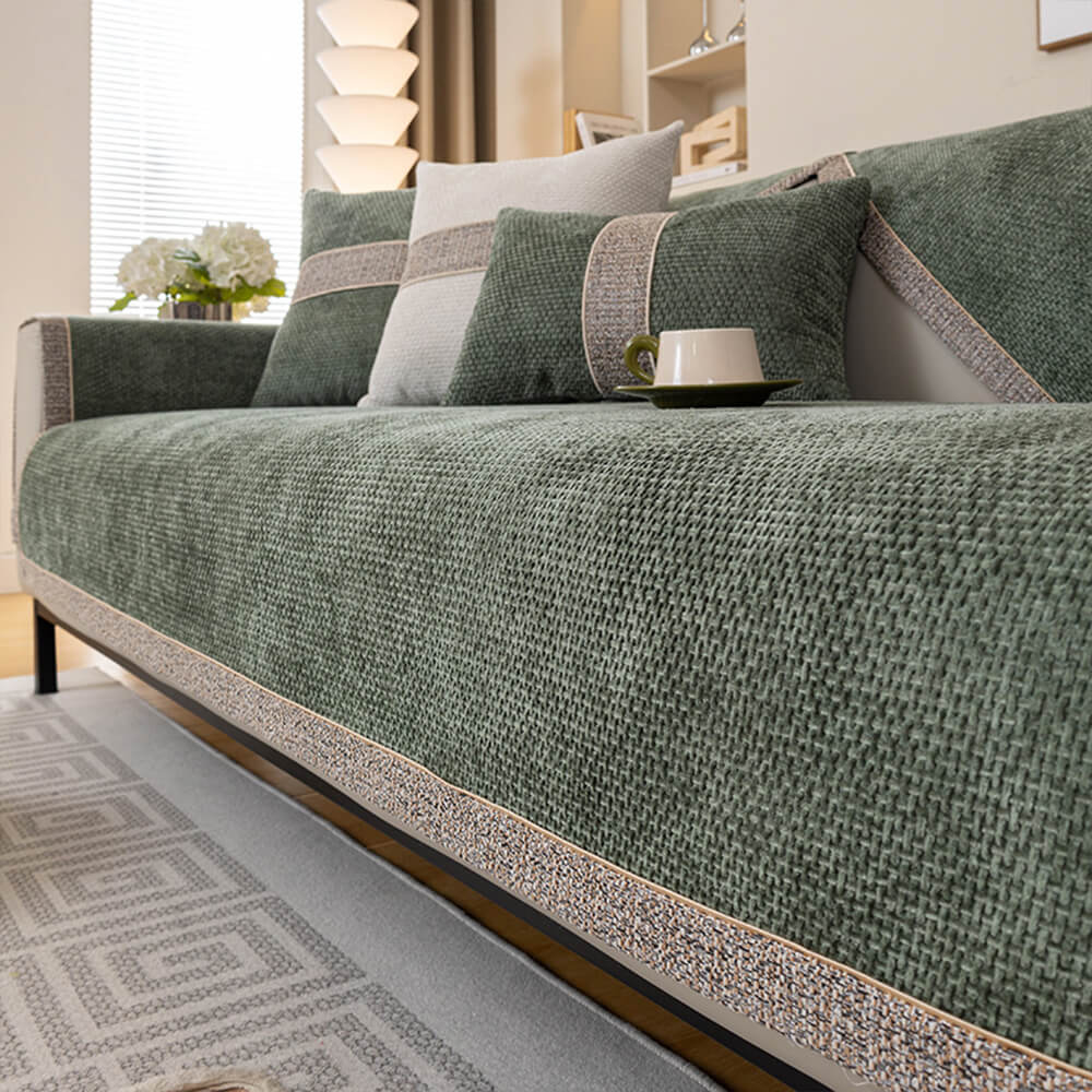 Textured Chenille Furniture Throw for Sofas & Chairs – Pet-Friendly, Non-Slip, Machine Washable | Thomler