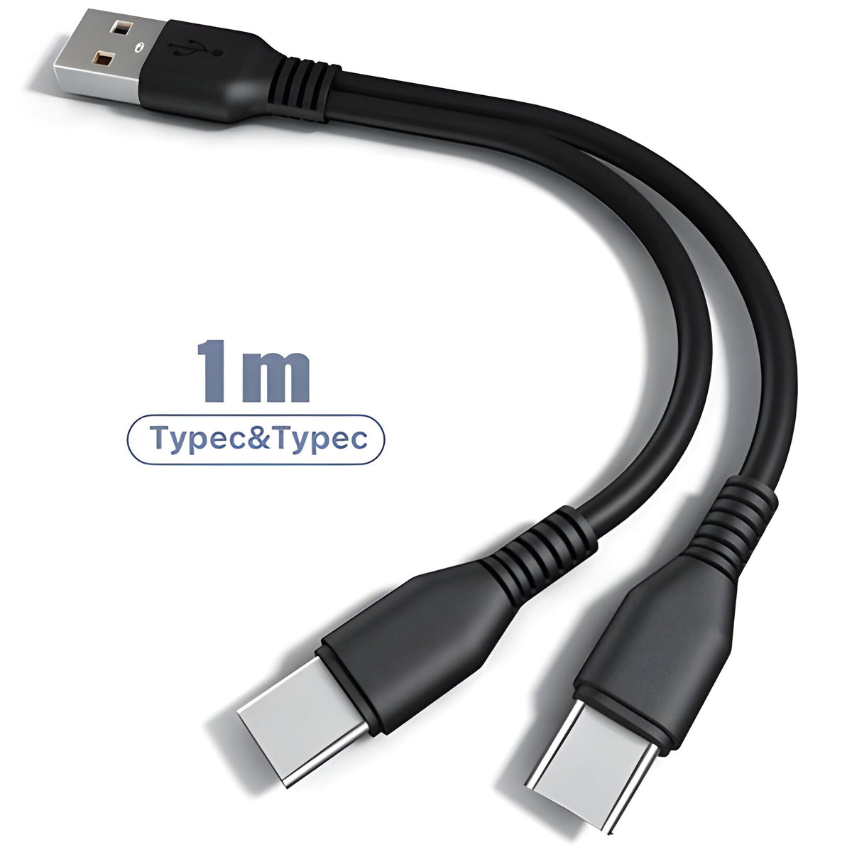 Dual-Connector Fast Charge Cable with Multiple Port Options for Phones & Tablets | Thomler