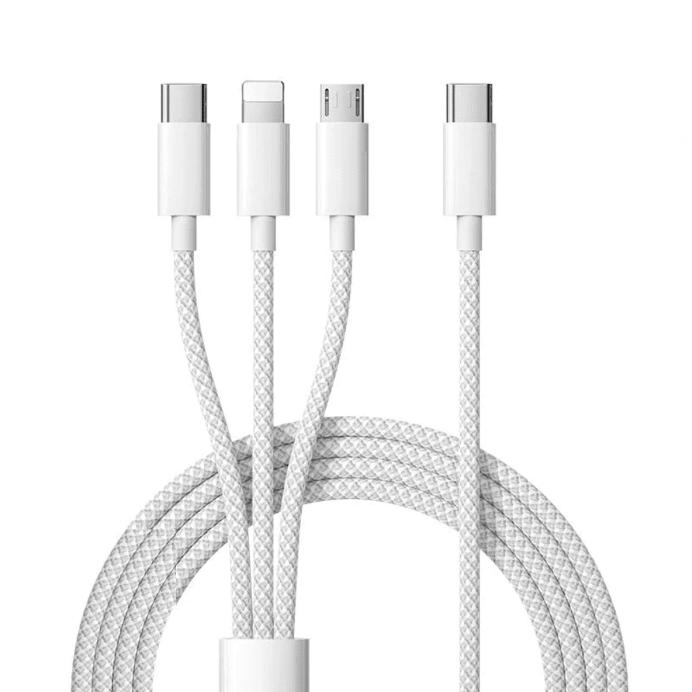 Multi-Device Fast Charging Cable USB-C to Lightning Micro-USB for iPhone Samsung Google Pixel Android Quick Power Adapter Cord 100W Data | Thomler