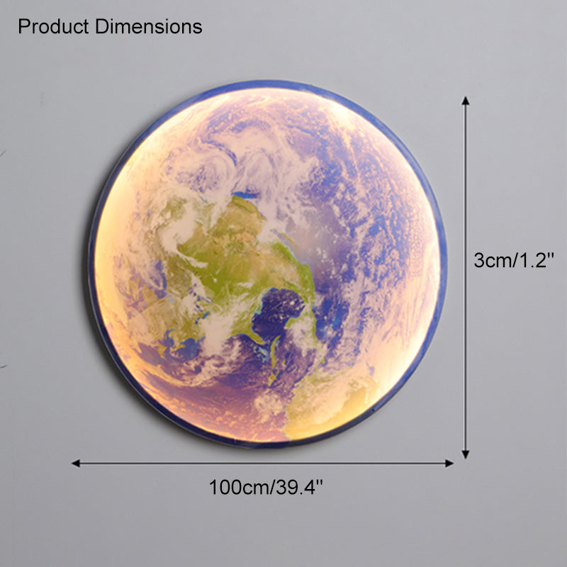 Wall Lamp PVC Moon Motif 100.0 cm LED Bedroom Living Room Dimmable Wall Sconce Ambient Lighting | Thomler