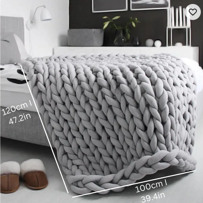 Weighted Cotton Blanket for Better Sleep & Relaxation – Breathable, Machine Washable Comfort Throw for Year-Round Use | Thomler
