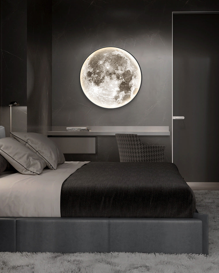 Wall Lamp PVC Moon Motif 100.0 cm LED Bedroom Living Room Dimmable Wall Sconce Ambient Lighting | Thomler