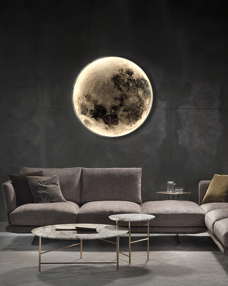 Wall Lamp PVC Moon Motif 100.0 cm LED Bedroom Living Room Dimmable Wall Sconce Ambient Lighting | Thomler