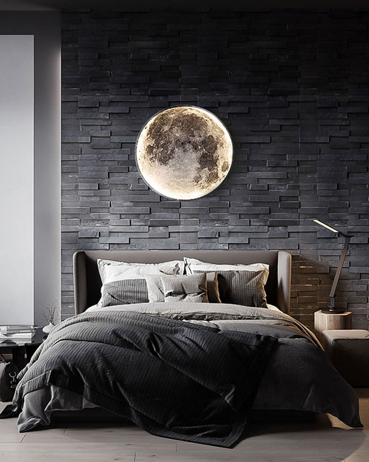 Wall Lamp PVC 24.0 cm 11W Moon Motif Living Room Bedroom Dimmable LED Wall Light Remote Controlled | Thomler