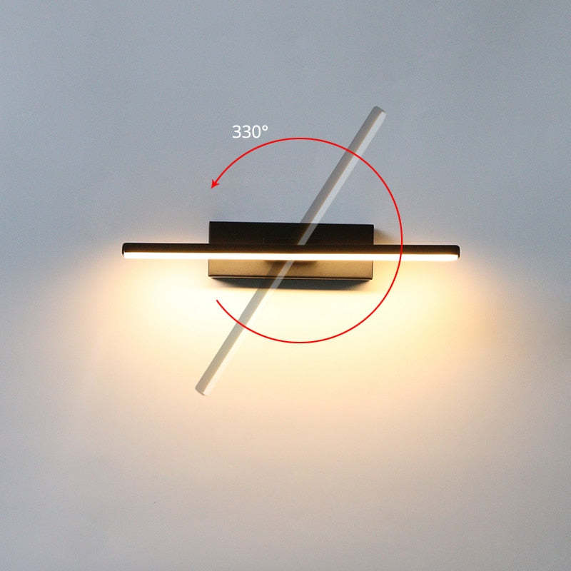 Rotating LED Wall Light Fixture for Bedroom Hallway Contemporary Sconce | Thomler