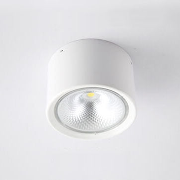 Modern Cylinder Surface Mount LED Downlight – Black White Beige Iron & Acrylic – 500 to 1200 Lumens Hardwired Fixture for Kitchen Hallway | Thomler