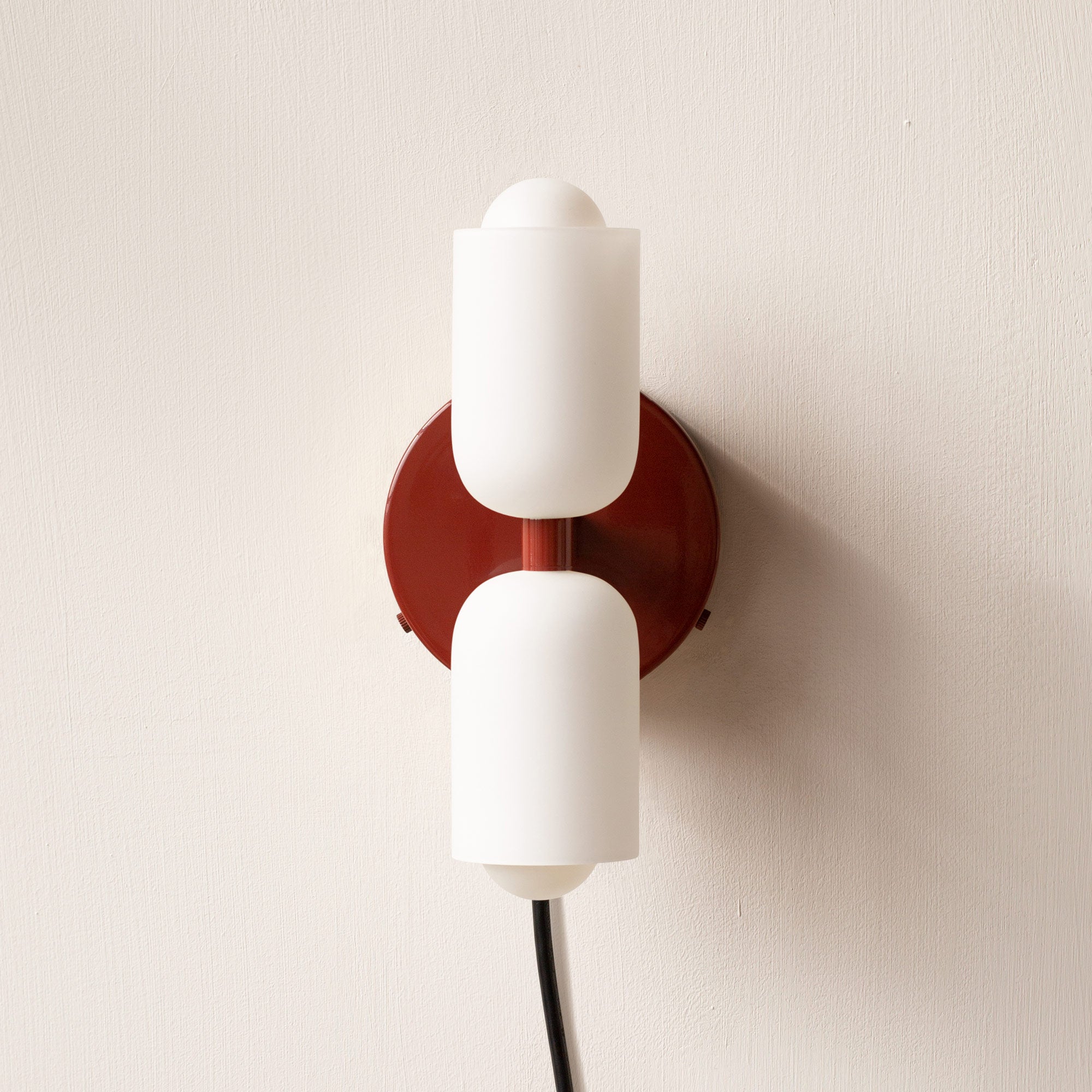 Dual-Beam Acrylic Wall Sconce with Warm Glow and Cream Diffuser for Living Room Hallway Bedroom Entryway | Thomler