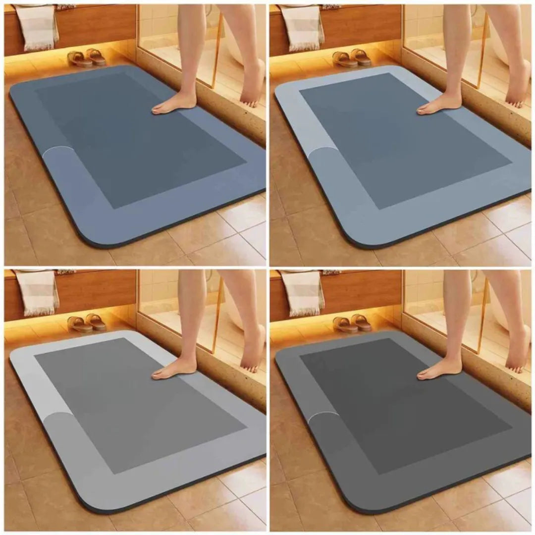 Quick-Dry Non-Slip Bath Mat with Moisture-Wicking Core for Bathroom, Shower & Toilet | Thomler