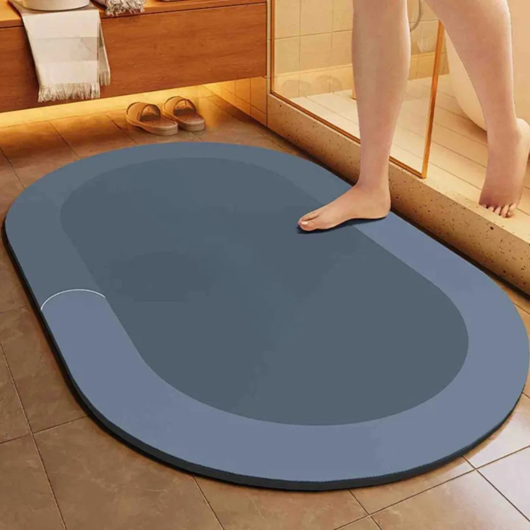 Quick-Dry Non-Slip Bath Mat with Moisture-Wicking Core for Bathroom, Shower & Toilet | Thomler