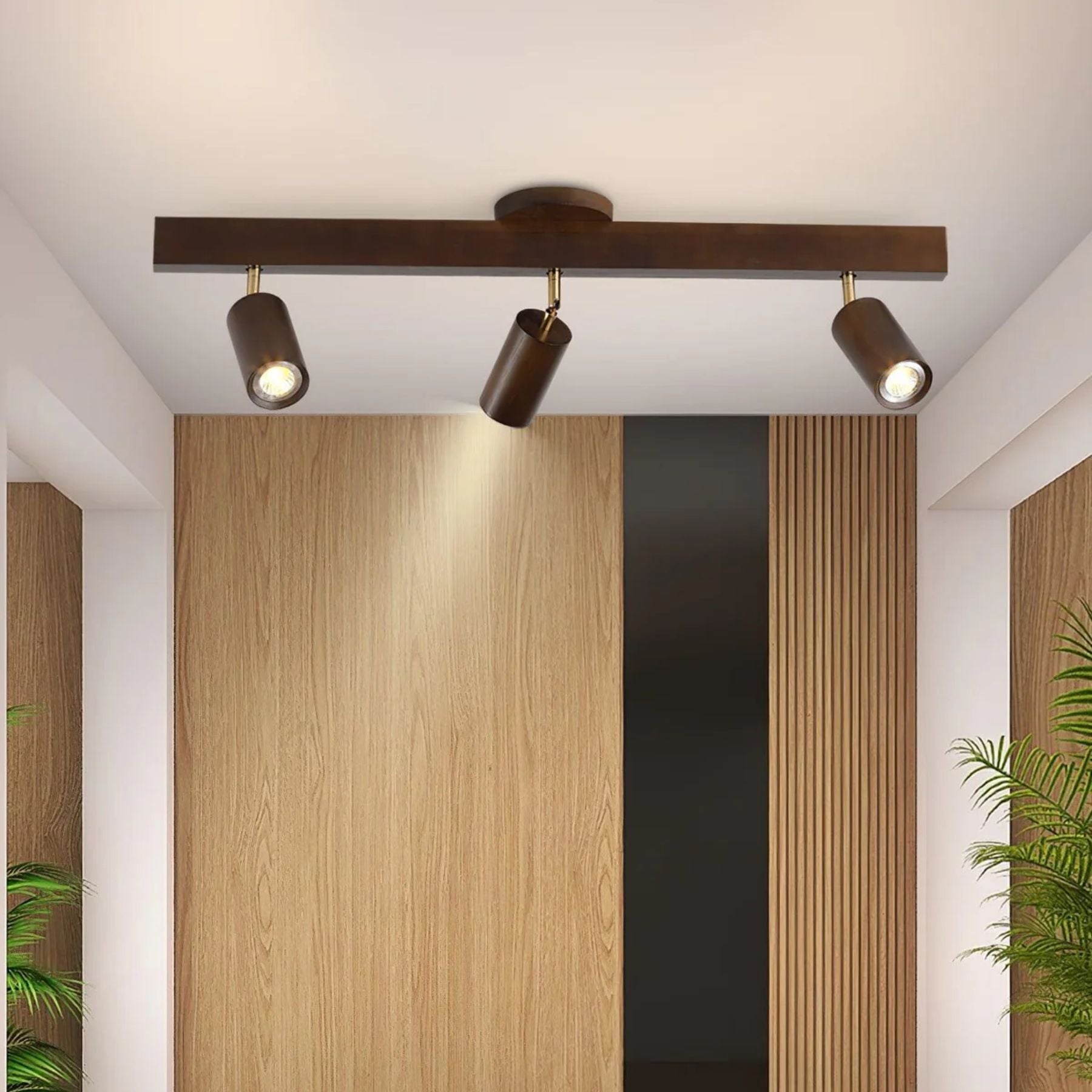 Ceiling Track Light Wood Adjustable LED 5.0 W 100.0 cm Living Room Kitchen Hallway Focused Lighting | Thomler
