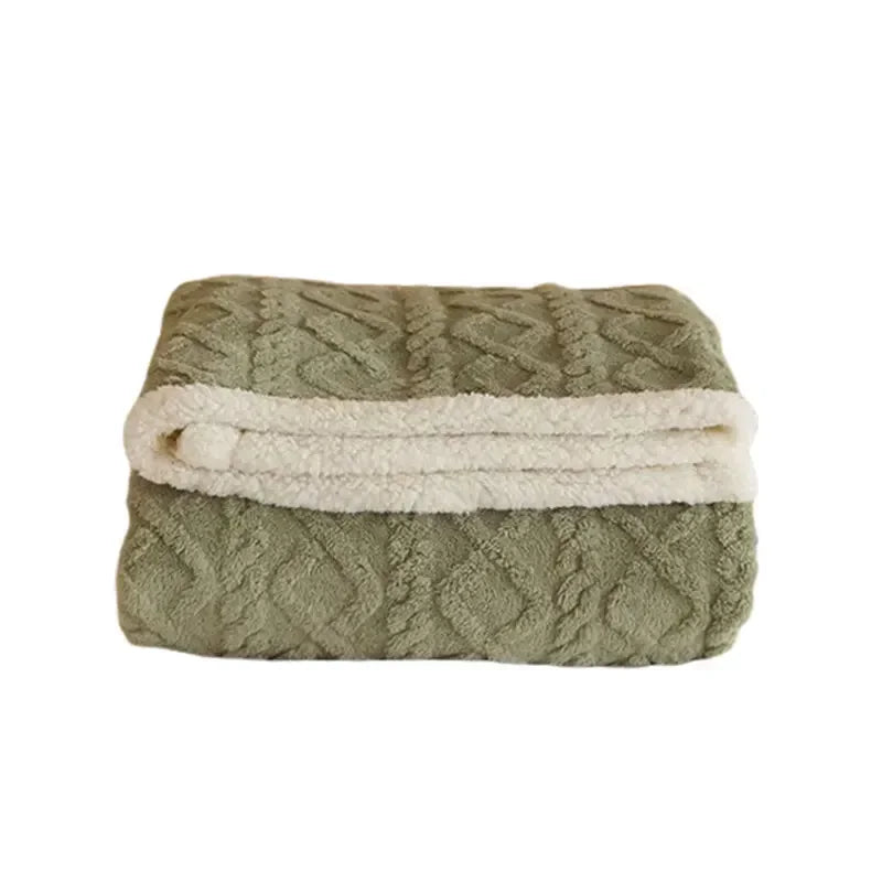 Reversible Sherpa Fleece Blanket Plush Microfiber Winter Throw for Bed Couch Queen King Twin Soft Warm Double-Sided Lightweight Machine | Thomler