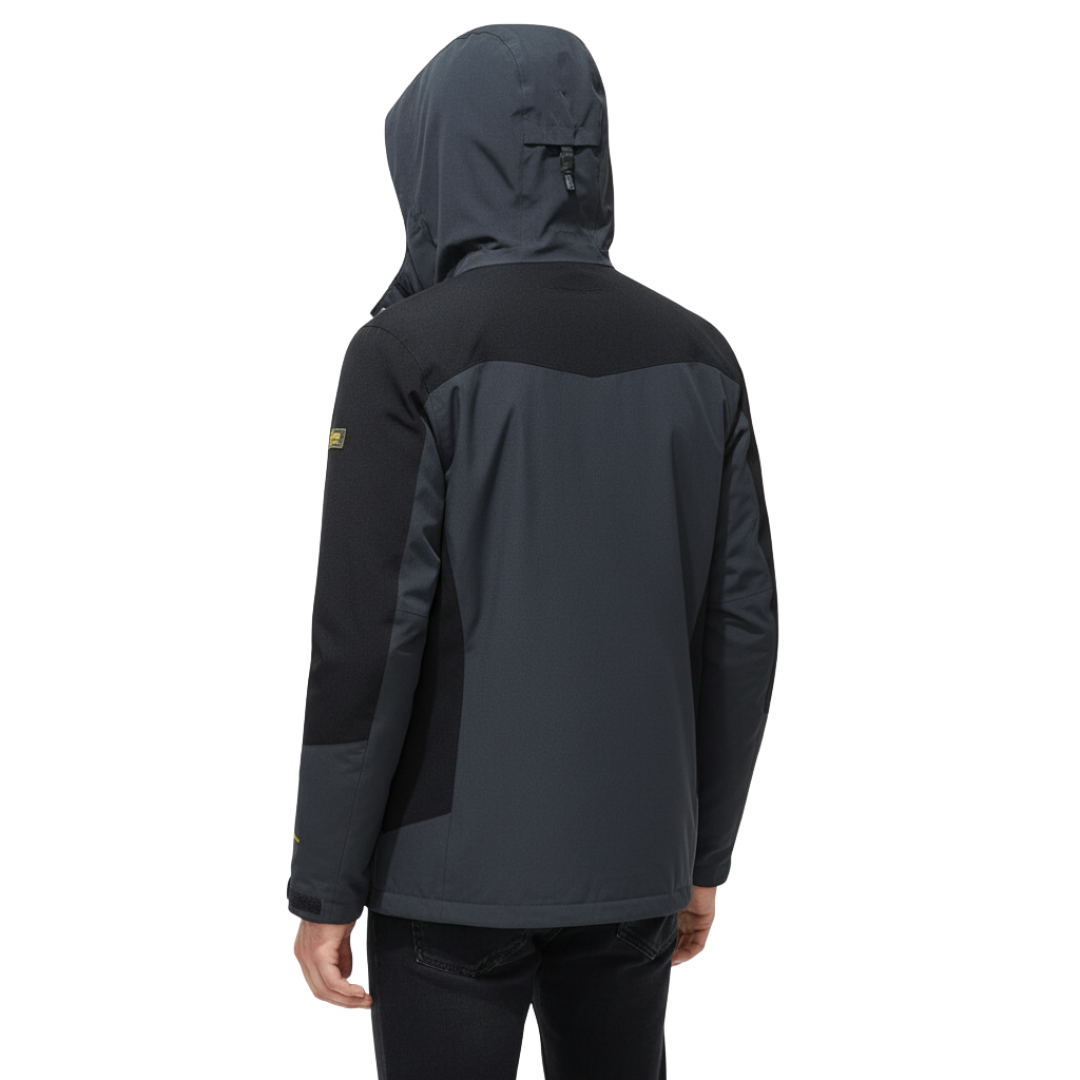 Men's Windproof Rain Shell Jacket with Removable Hood for Hiking, Camping & Outdoor Adventures – Waterproof Lightweight Expedition Coat | Thomler